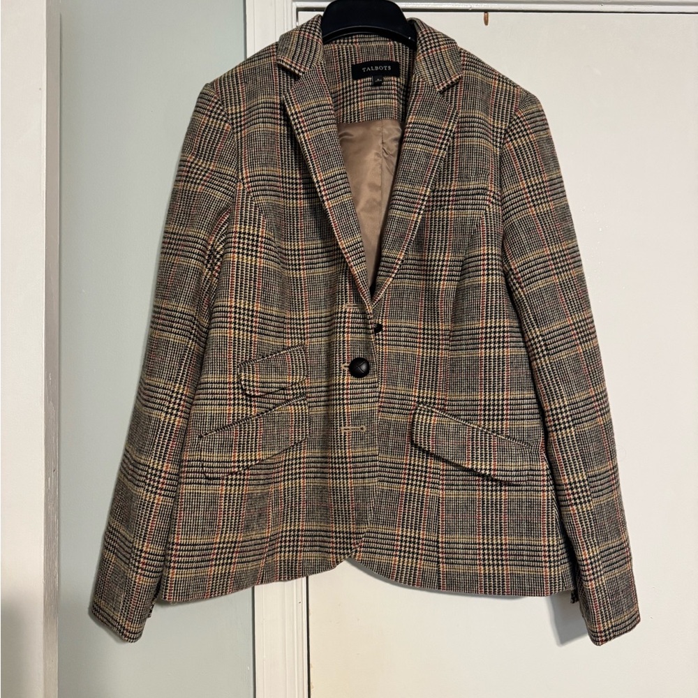 Talbots Riding Equestrian Plaid Blazer Women’s size 8